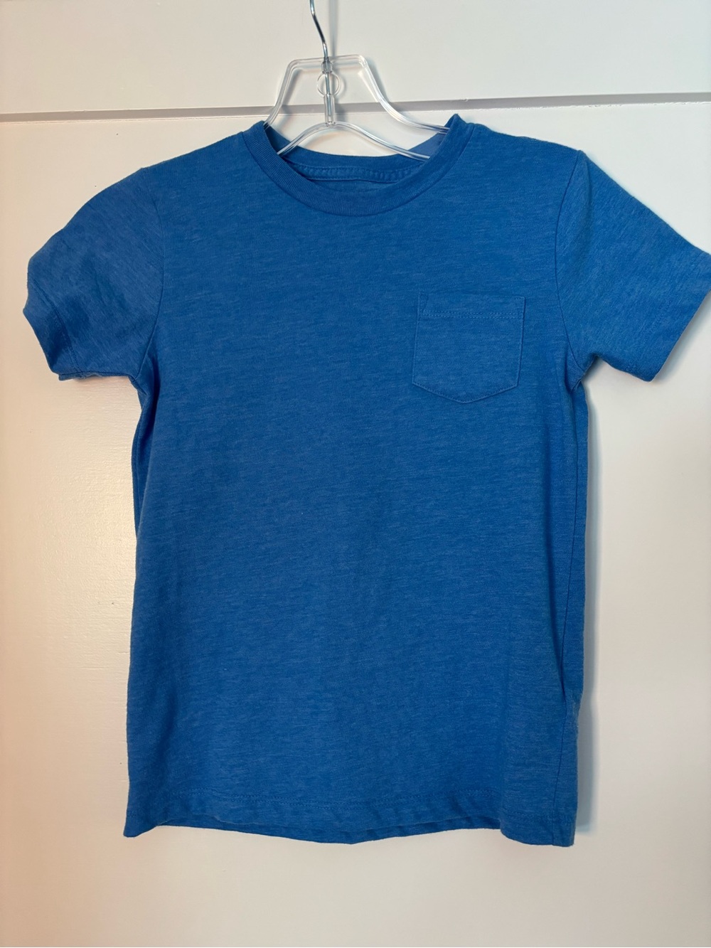 Crewcuts Heathered Blue Short Sleeve Pocket Tee size 6-7 boys